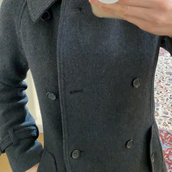 Gorgeous deep grey double breasted JCrew coat excellent used condition - Picture 4 of 9